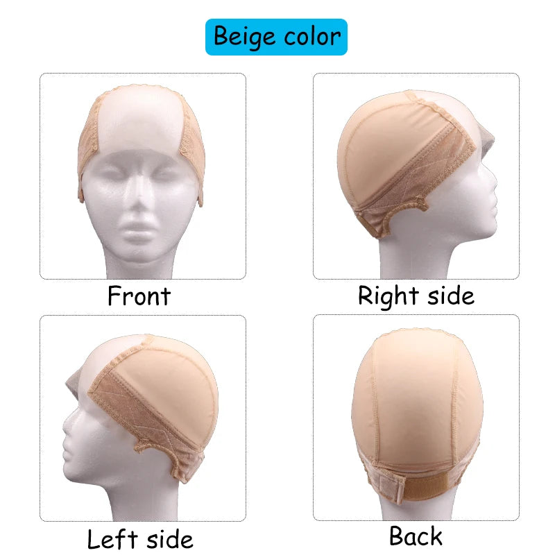 Gorra de agarre para pelucas con parte en U para mujer, ajustable con diadema, antideslizante, para mantener las pelucas de encaje frontal en su lugar.