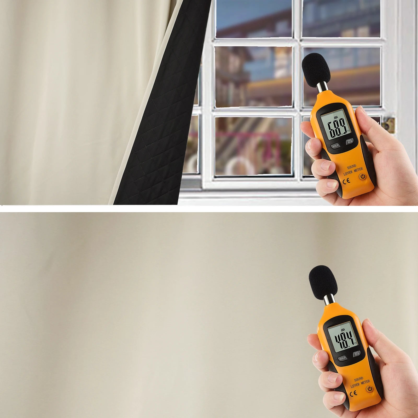 Rideaux en coton épais pour l'hiver - Isolation thermique matelassée, panneaux 100 % occultants et coupe-vent pour occulter la pièce