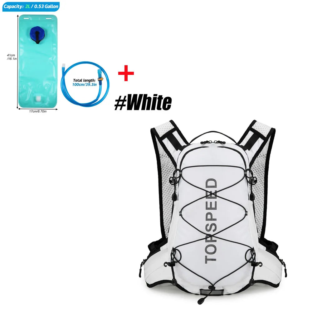 Mochila de Senderismo Ligera para Hombre y Mujer, Mochila de Viaje para Acampar al Aire Libre con Sistema de Hidratación, Equipo para Ciclismo y Correr