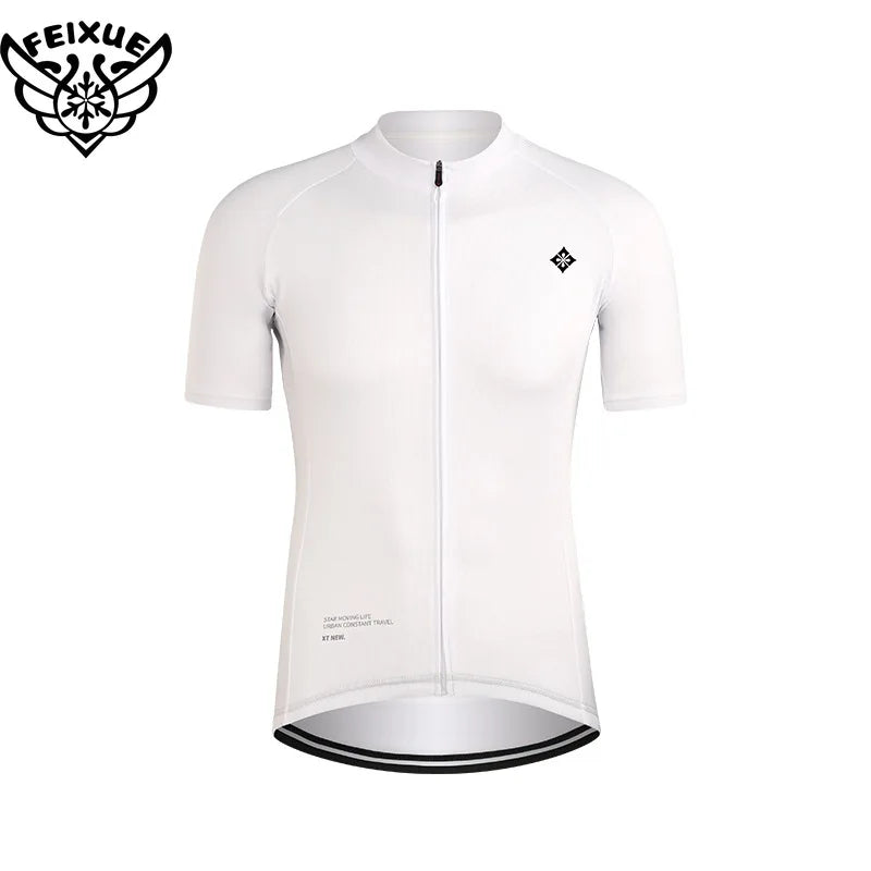 Maillot de Ciclismo para Hombre Transpirable Ropa de Bicicleta Sólido con Bolsillos Camiseta Superior de Ciclismo para Hombres Ropa de Ciclismo de Montaña