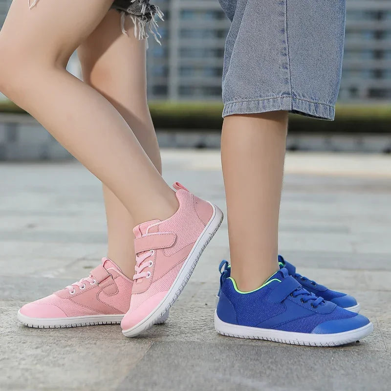 Zapatos Anchos de Niños Descalzos Zapatillas Minimalistas Niños Niñas Ligeras Antideslizantes Zapatos de Caminar para Niños Zapatillas Planas Casuales