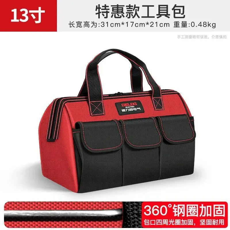 Bolsa de herramientas profesional, organizador de almacenamiento resistente para garaje, mochila de electricista, bolsa de herramientas, bolsas de ferretería