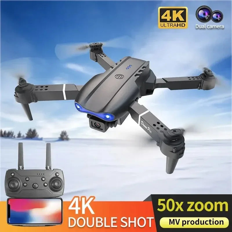 Dron RC 2024 E99Pro profesional 4K con cámara HD gran angular de 1080P, helicóptero plegable, WIFI FPV, función de mantenimiento de altura, juguete de regalo