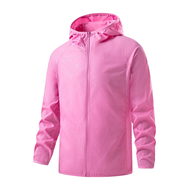 Chaqueta de senderismo JNLN para hombre y mujer, impermeable, con protección solar, cortavientos, unisex, para camping, escalada, para exteriores, impermeable, ropa portátil