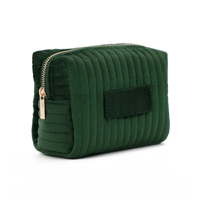 Bolsa de maquillaje de viaje, bolsa de cosméticos acolchada, bolsas de maquillaje acolchadas para mujer, estuche organizador de maquillaje, neceser de viaje con apertura ancha