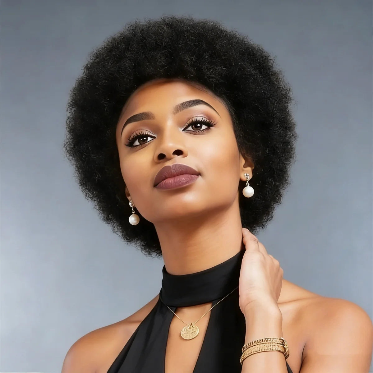 Short Pixie Cut Wigs For Black Women Human Hair Afro Kinky Curly Full Machine Made Wig