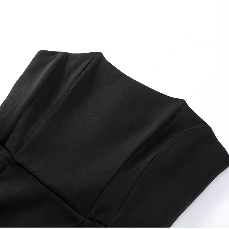 Conjuntos de Falda Larga de Encaje con Top Tubo de Moda para Mujer, Tops sin Tirantes sin Mangas Delgados, Falda Transparente, Conjunto de Vestido Chic para Fiestas de Verano