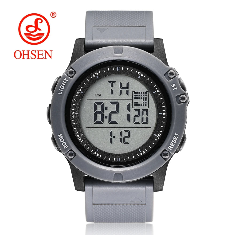 Relojes de hombre Reloj digital impermeable deportivo para hombre Esfera LED grande Moda Caqui Reloj de pulsera militar Reloj Masculino