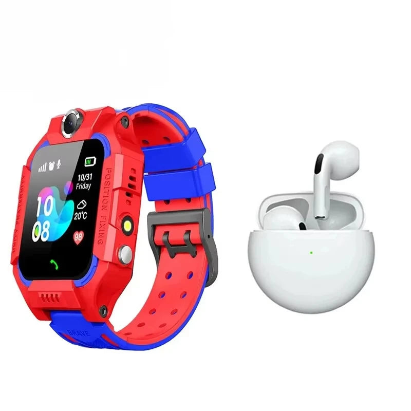 Montre connectée SOS pour enfants, avec carte SIM 4G, étanche IP67, prise de photos à distance, compatible avec Android et iOS, cadeau idéal 2025