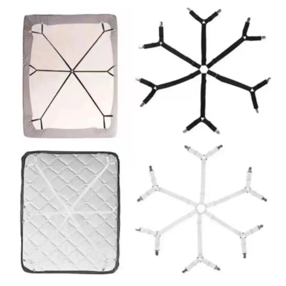 Pinzas para Sábanas de 12 Clips Duraderas, Antideslizantes, Elásticas, Ajustables para Colchones y Mantas