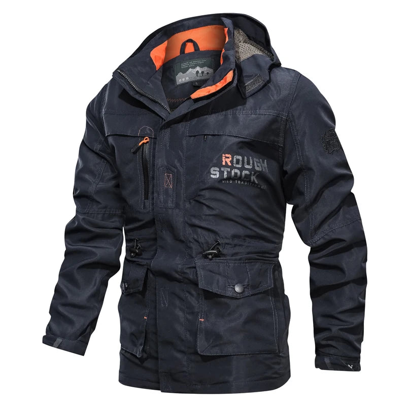 Chaqueta de exterior para hombre, primavera, otoño, nueva, con capucha, informal, cortavientos, para hombre, abrigo, para acampada, chaqueta intercambiable para hombre