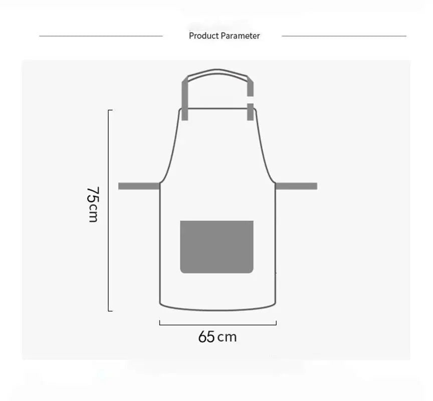 1 ud. Delantal de moda de tela de algodón, impermeable, engrosado, resistente a la suciedad, delantal de cocina y ropa de trabajo para el hogar, ropa de trabajo de jardinería