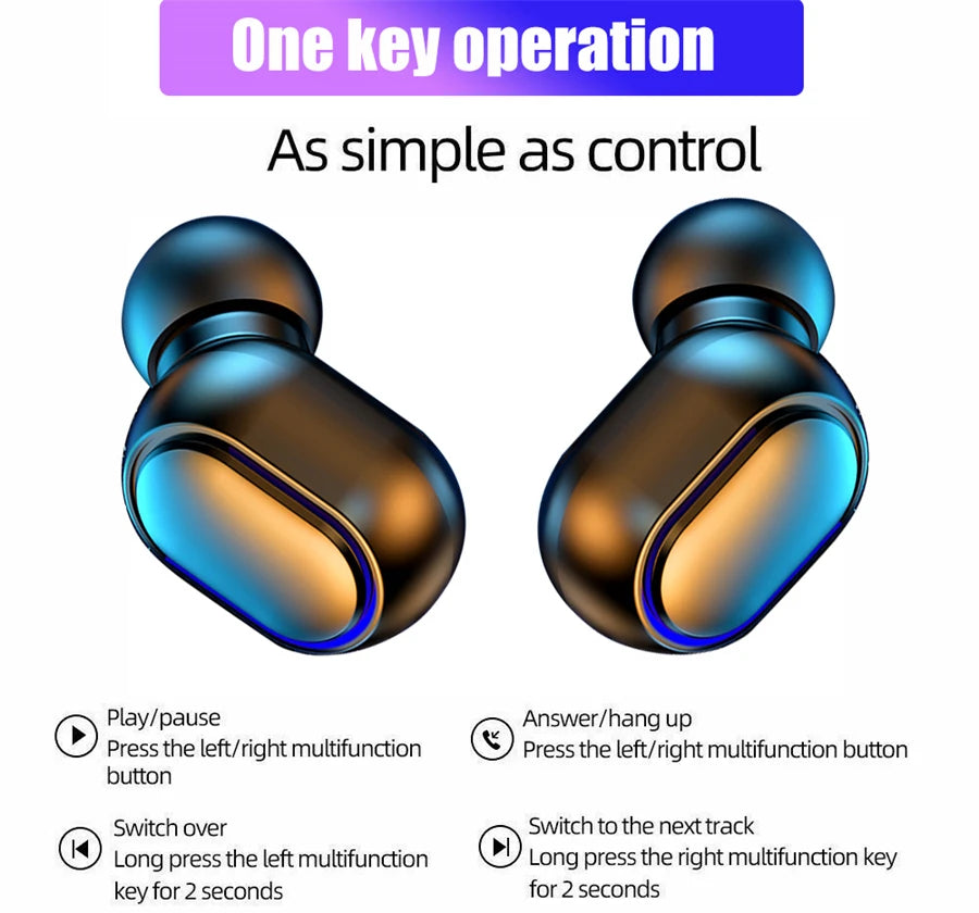 Auriculares inalámbricos E7S TWS Auriculares Bluetooth Sonido HIFI sin pérdidas Auriculares deportivos impermeables para todos los smartphones