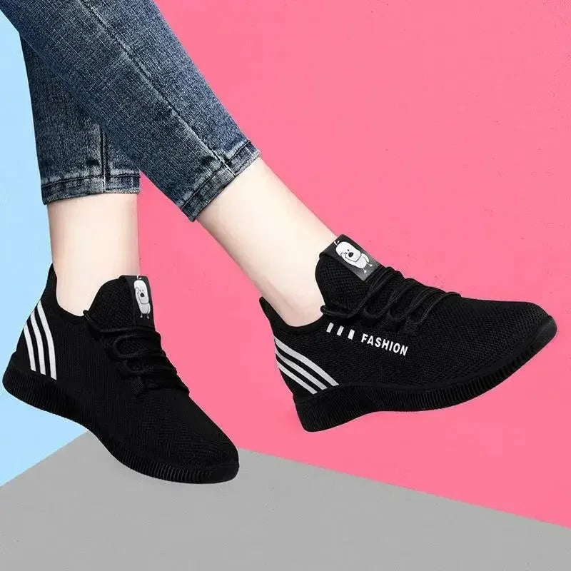 Zapatillas para correr, calzado deportivo ligero, zapatillas de caminar transpirables, zapatos con ajuste libre de la tensión para mujer para gimnasio, viajes, trabajo