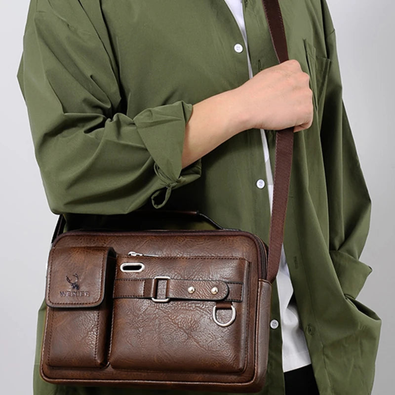 Bolsos Cruzados para Hombre Bolsos de Hombro Impermeables Multifunción Viaje Trabajo Negocios