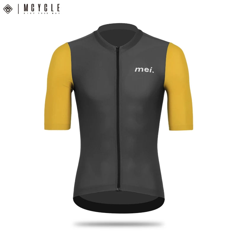 Mcycle Maillot de Ciclismo de Verano para Hombre, Camiseta de Bicicleta de Montaña Transpirable, Tops de Ciclismo de Manga Corta, Ropa de Ciclismo MTB