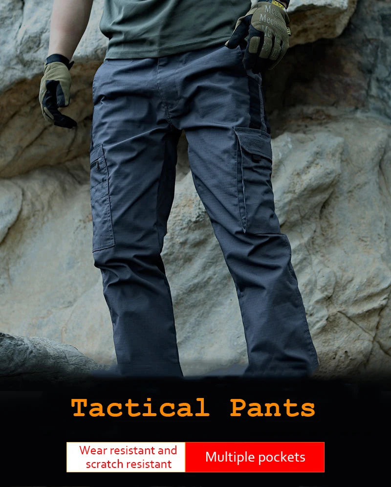 Pantalones de trabajo tácticos nuevos para hombre, pantalones cargo para exteriores, pantalones impermeables multibolsillos, ropa de trabajo para exteriores de otoño y primavera, pantalones de senderismo