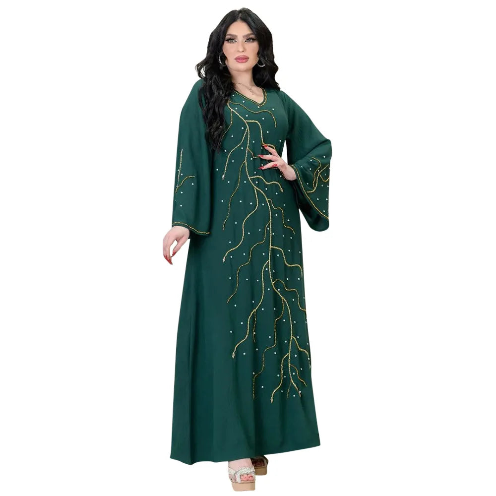 Caftan Eid Élégante Robe Musulmane Fête Ramadan Dubaï Abaya Turquie Robes Longues de Soirée Islamiques Musulmane Élégantes Vestidos