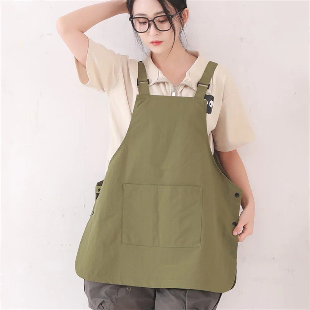 Delantal tipo chaleco impermeable, nailon antiincrustante, sin mangas, unisex, para cocina doméstica, ropa de trabajo para barbería y cafetería