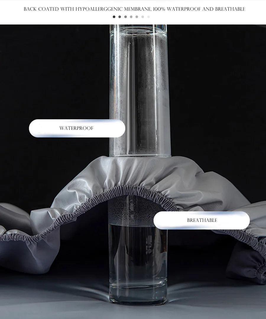 WOSTAR Waterproof mattress protector cover 150x190 single double queen king size elastic fitted sheet style bed protection pad