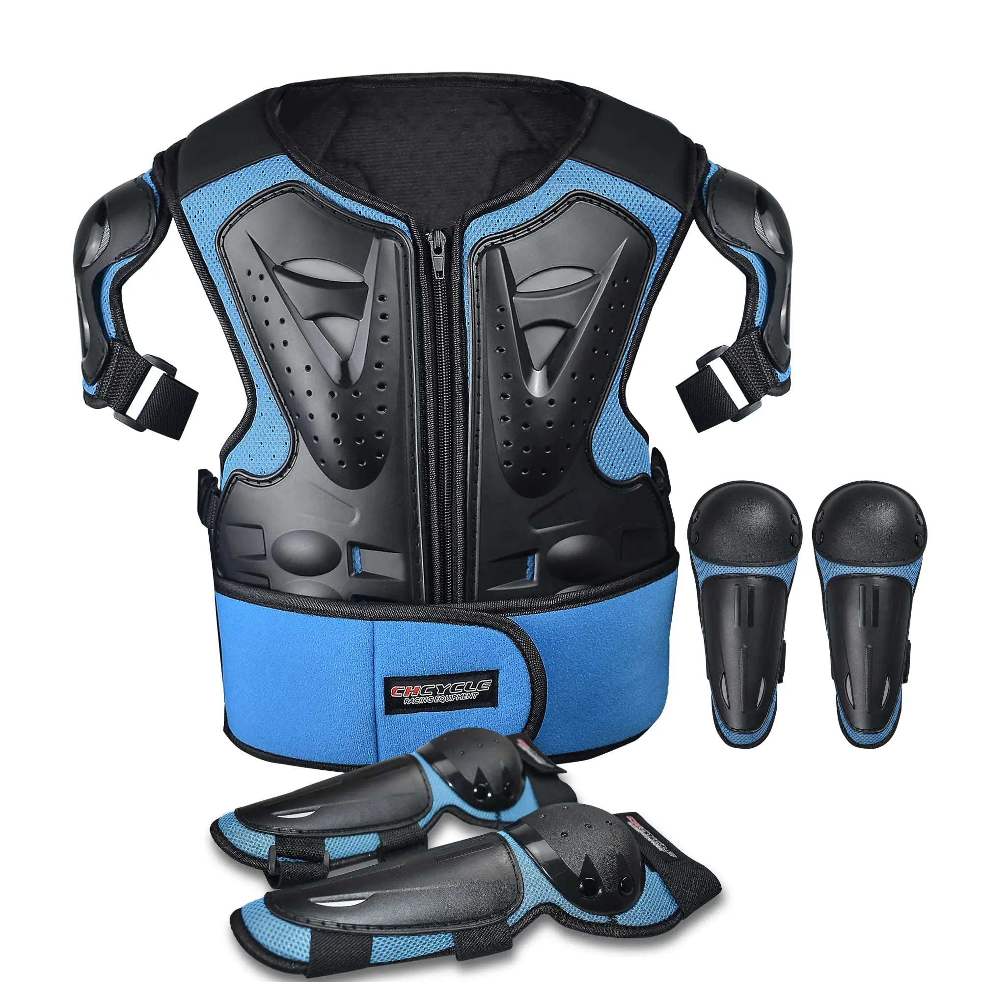 Kids Motorcycle Armor Suit Dirt Bike Gear Chest Protector Motocross for Kids Chest Protective Gear with Elbow Knee Pads Guards