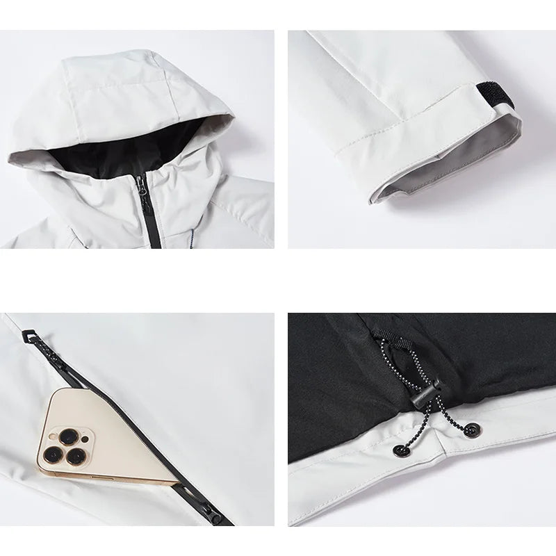 Chaquetas para hombre, con capucha, deportivas, para exteriores, para hombre, impermeables, transpirables, ropa deportiva de pareja, unisex, abrigos de senderismo, ropa de hombre