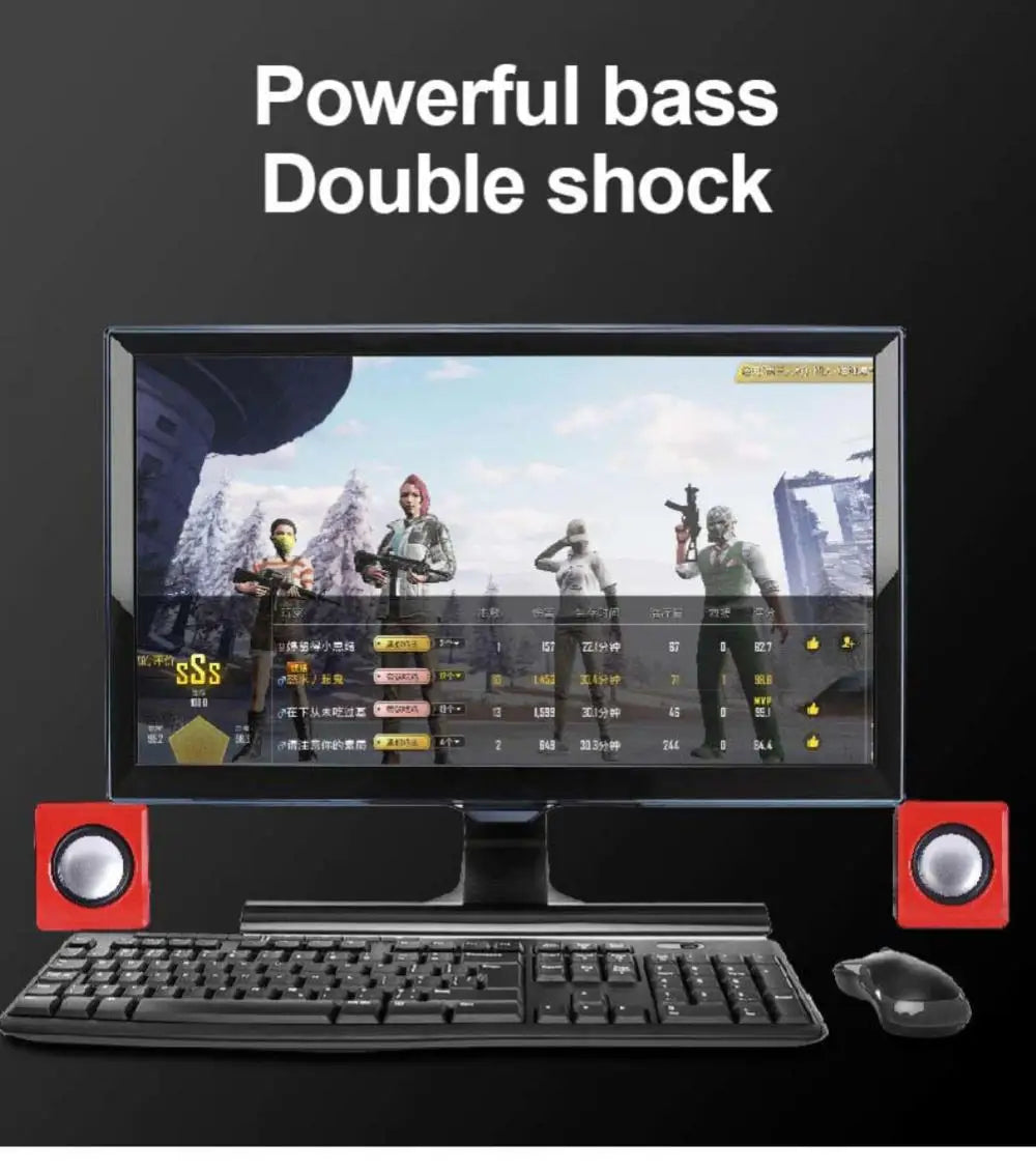 Altavoz de computadora para PC portátil de escritorio Caixa De Som Caja de sonido Sistema de audio de música Bocina Columna Acústica Columna Unidad amplificada
