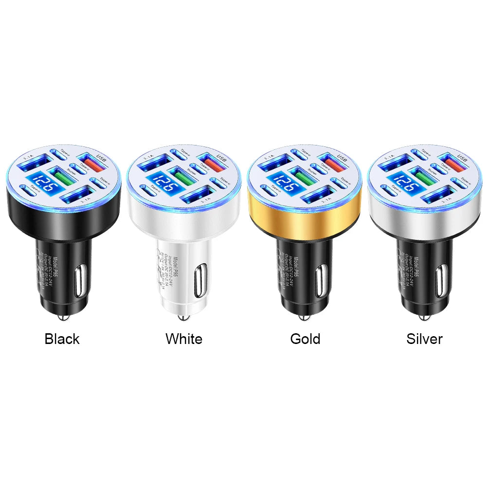 40W 8-Port Car Charger