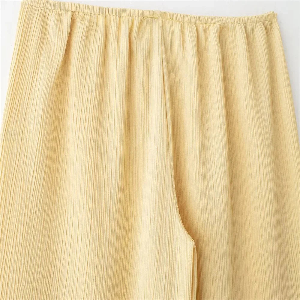 Pijama para mujer, conjunto de 2 piezas estilo kimono, blusas sueltas con cordones, pantalones anchos, ropa de dormir para mujer