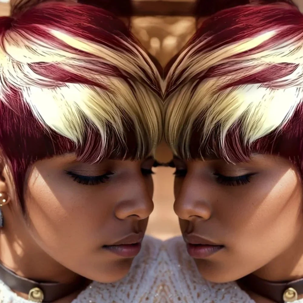 Red Pixie Hair Wig
