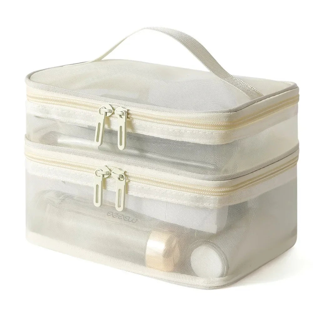 Neceser de viaje de gran capacidad, bolsa de aseo conveniente, bolsa de almacenamiento de viaje al aire libre, estuche de maquillaje impermeable para mujer, nuevo