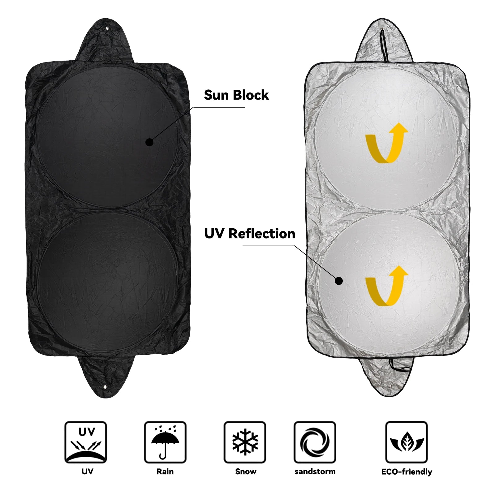 Pare-soleil pliable et réfléchissant pour pare-brise de voiture, protection contre les UV et les rayons UV, accessoires automobiles