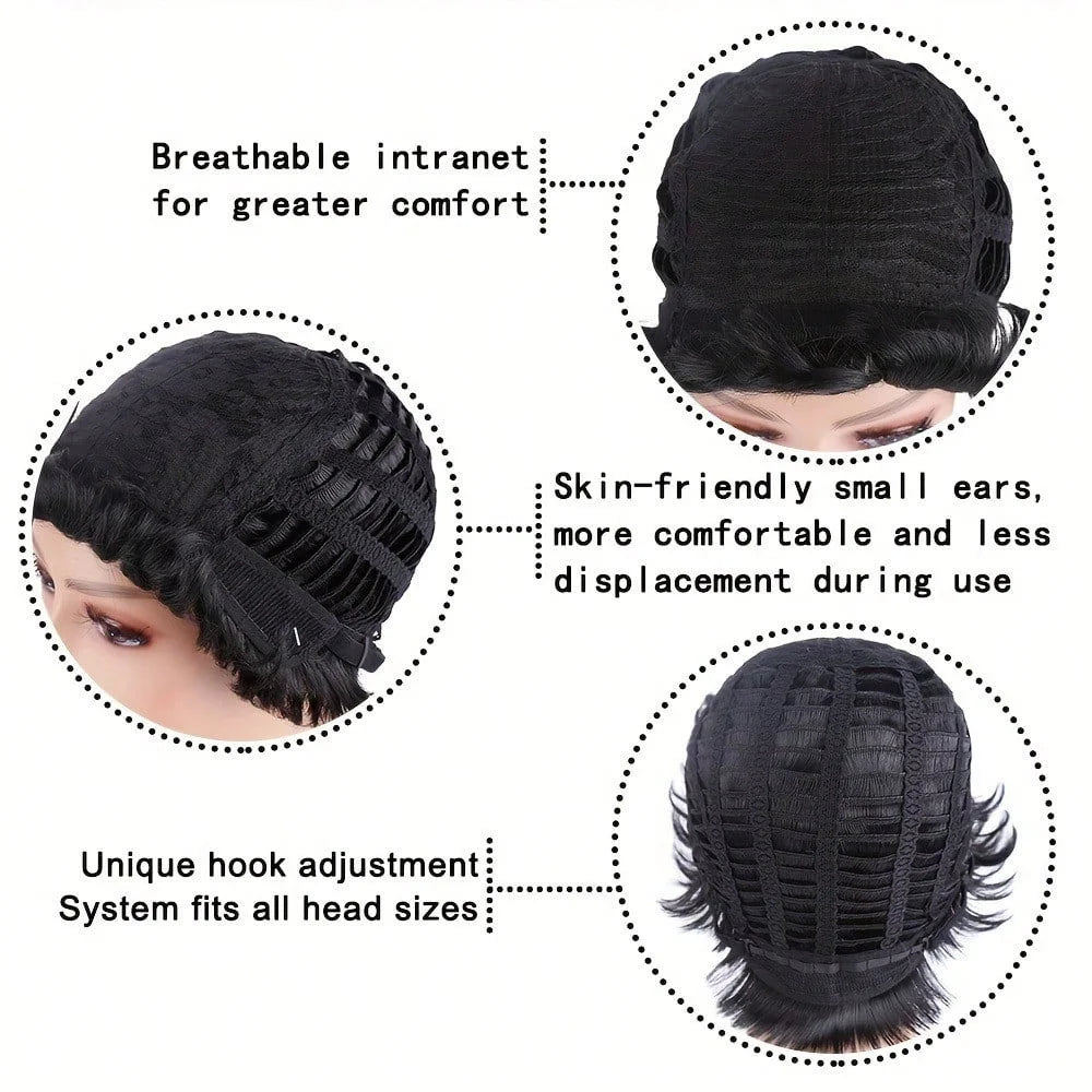 Curly Layered Pixie Wig