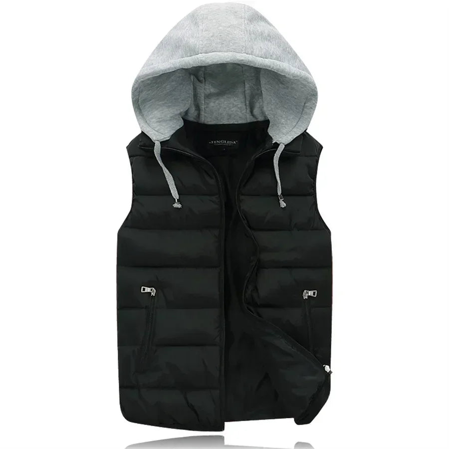 Men’s Hooded Padded Vest – Warm, Stylish & Perfect for Winter