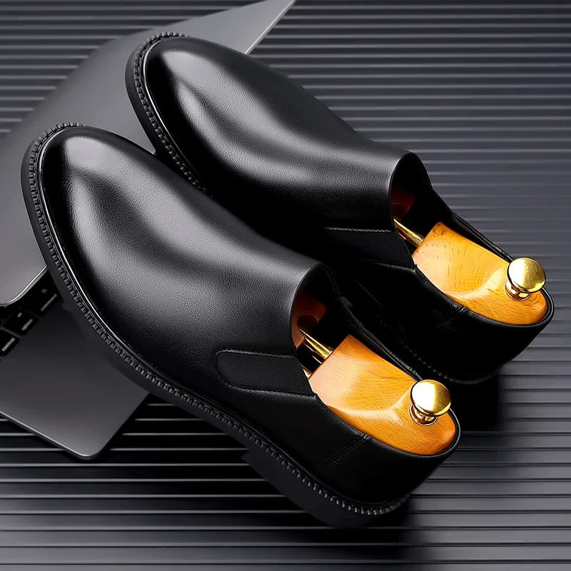 Zapatos formales italianos para hombre, zapatos de vestir de negocios de cuero para boda, zapatos Oxford para hombre, zapatos de oficina Scarpe Uomo Eleganti