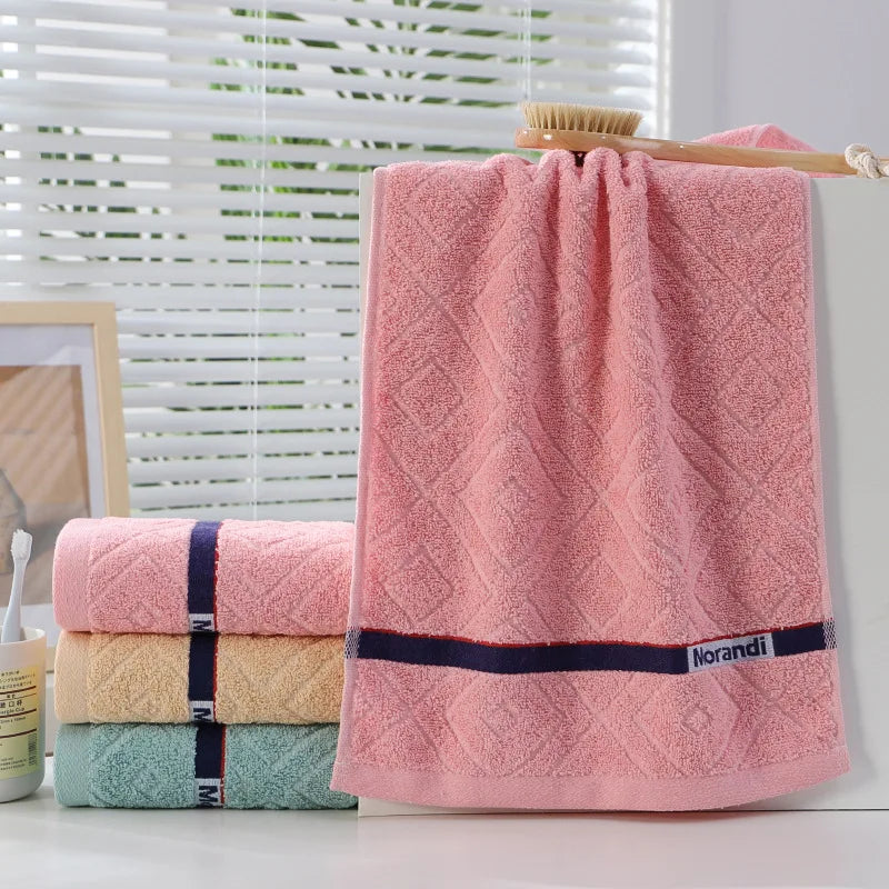 Toallas de mano y cara de algodón 100% de alta calidad para adultos, toalla de mano a cuadros para el hogar, cuidado facial, baño, deportes, toalla de algodón 34x74cm
