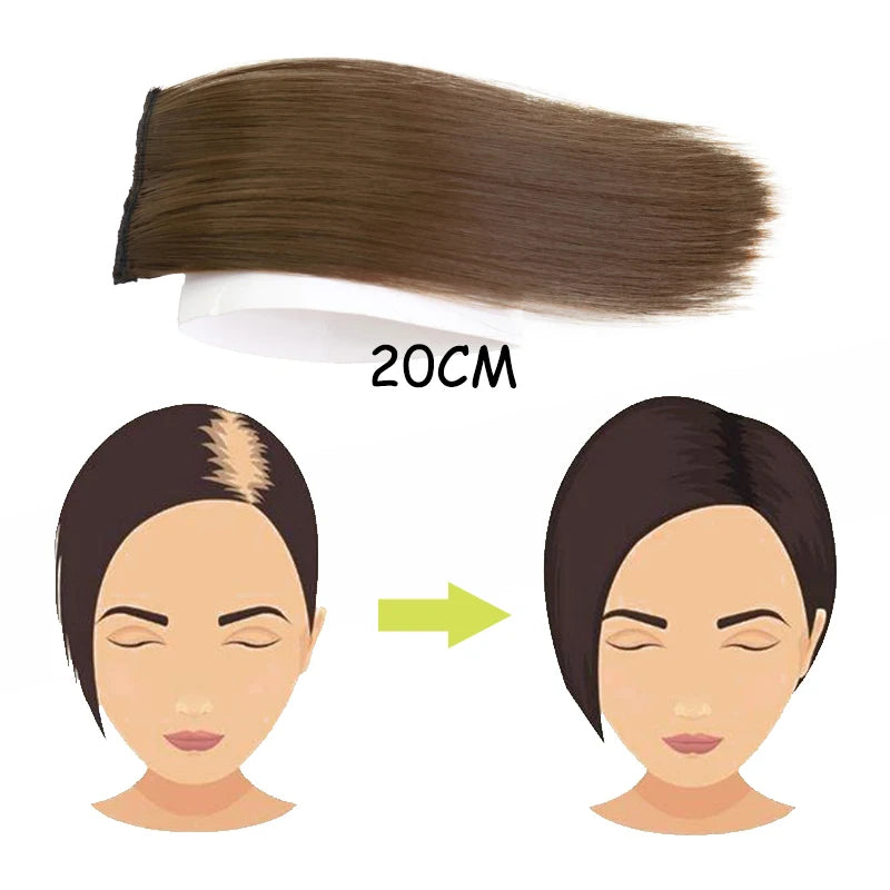AZQUEEN Almohadillas de cabello sintético invisibles sin costuras con clip de una pieza para aumentar el volumen del cabello, extensiones de cabello, cubrepelo superior lateral