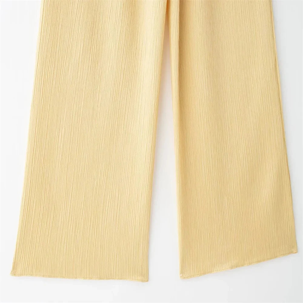 Pijama para mujer, conjunto de 2 piezas estilo kimono, blusas sueltas con cordones, pantalones anchos, ropa de dormir para mujer