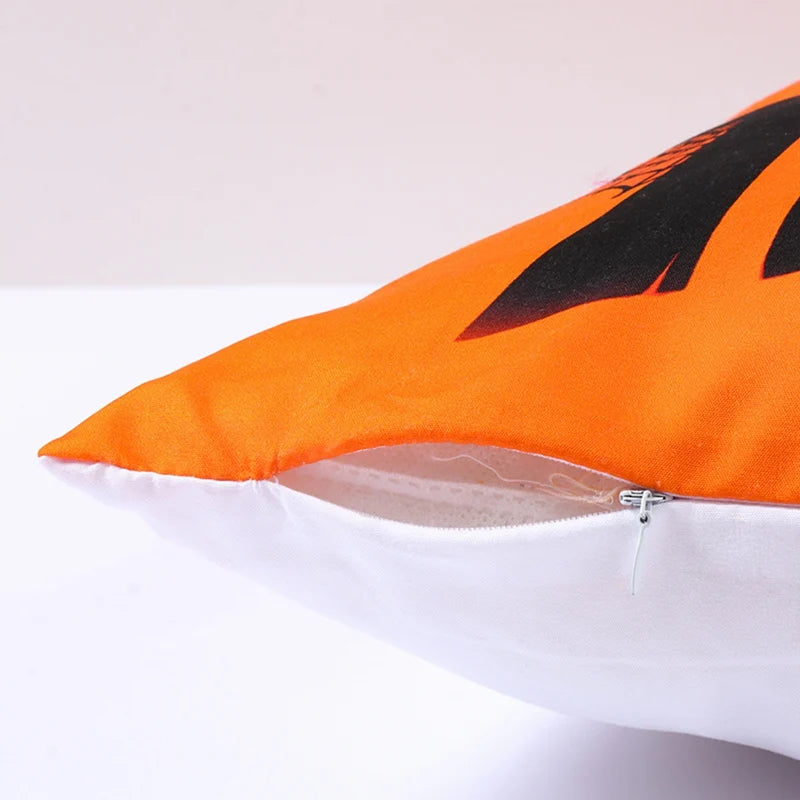 Funda de cojín de lino de Halloween, funda de almohada con temática de truco o trato, funda de almohada de calabaza y fantasma de dibujos animados, decoración para fiesta de Halloween 2025
