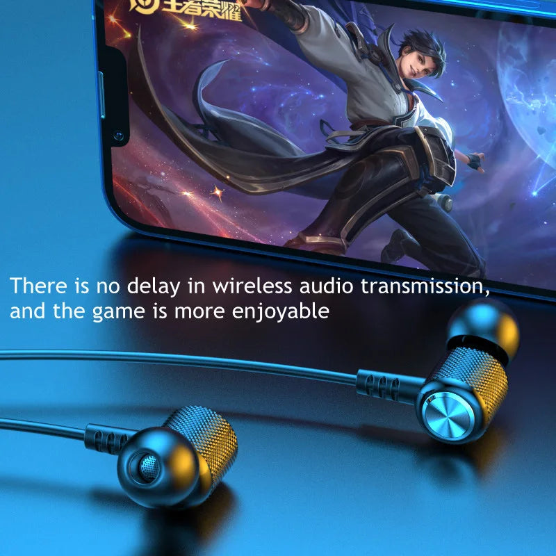 Auriculares Bluetooth Inalámbricos Magnéticos HIFI Deportivos de Diadema Colgante TWS Auriculares Inalámbricos Bluetooth con Micrófono