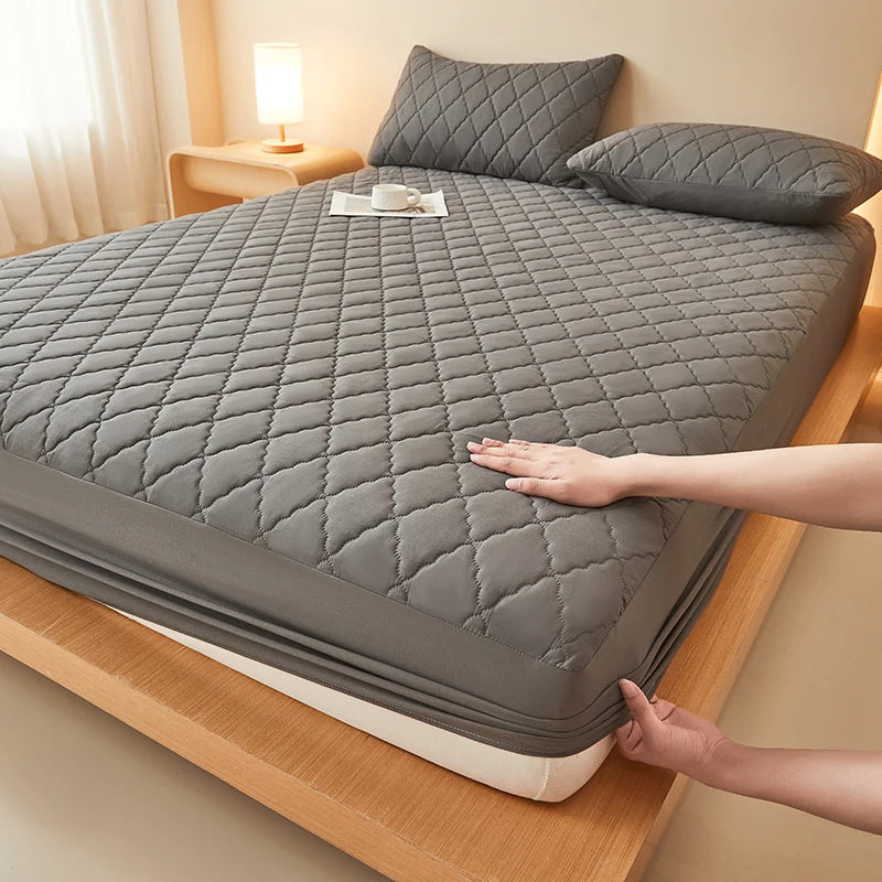 Vanntett madrassbeskytter Preget madrasstrekk Mykt, pustende, tilpasset madrasstrekk 120/150/180/220x200 Vaskbart