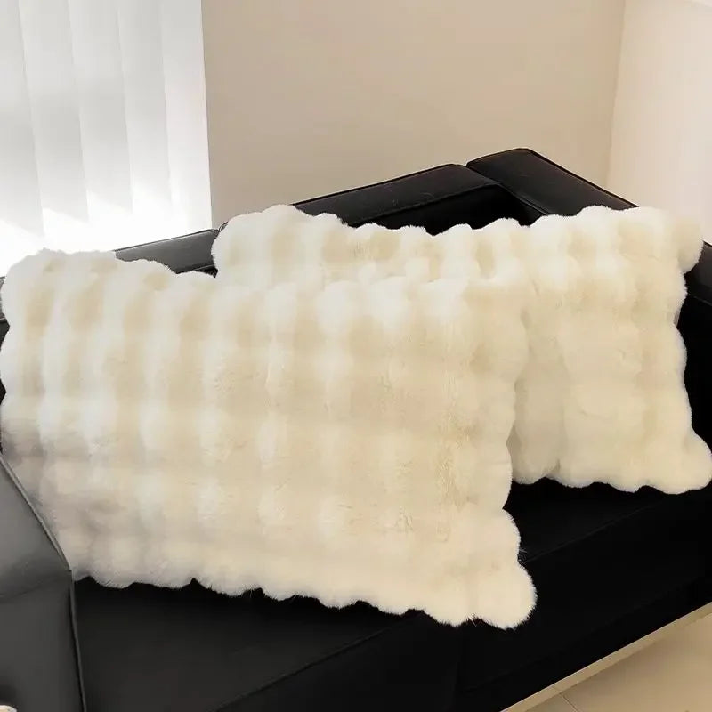 Winter Padded and Thickened 1pcs Pillowcases Home Textiles 48x74cm Solid Color High-grade 1 Pillow covers Home Decoration