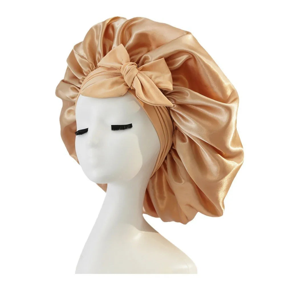 Satin Tie Sleep Bonnet