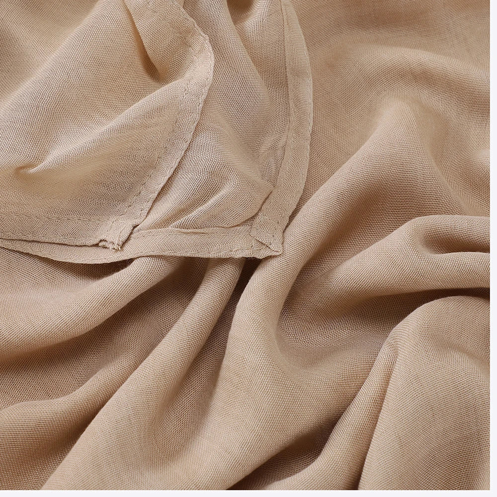 Hijabs musulmanes para mujer, pañuelos finos lisos, chales para mujer musulmana, pañuelo suave de viscosa y rayón, turbante islámico, diadema de 200x85cm