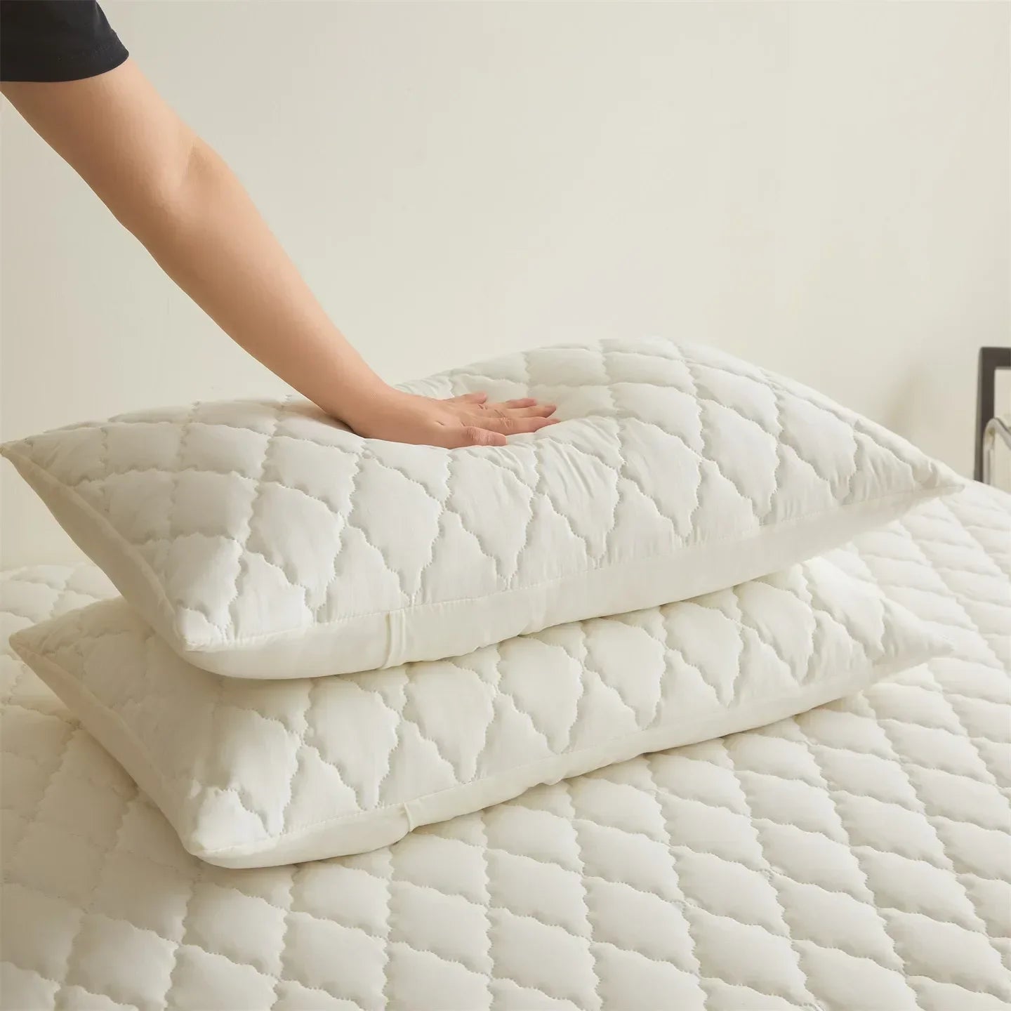 2 fundas de almohada impermeables con solapa, suaves y transpirables, para protección de cama 50x75cm, Gris / Azul / Verde / Rojo