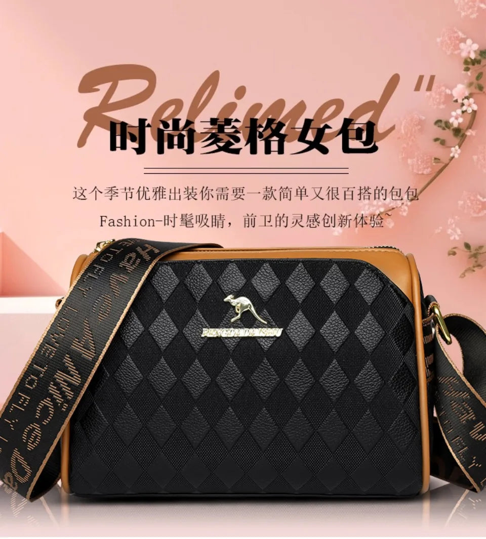 Bolsos de lujo para mujer, bolsos de diseñador, bolsos cruzados para mujer, bandoleras de cuero suave Pu para madre, bolsos de mano de 3 capas