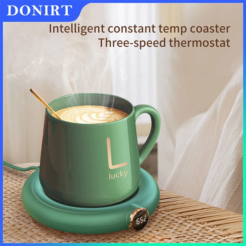 Cup Warmer Heating Pad USB DC5V Constant Temperature Coaster 3 Gear Digital Display Adjustment Timing Heater for Coffee Milk Tea