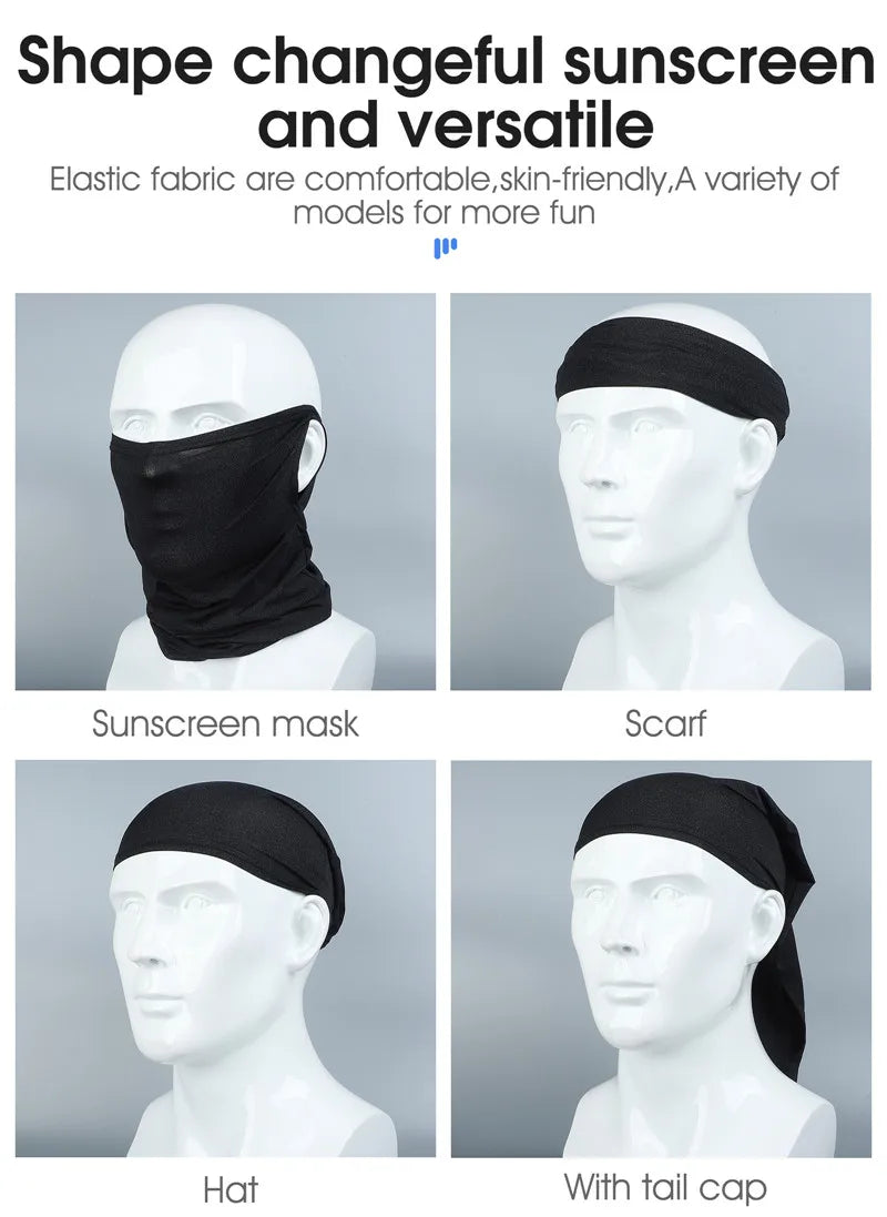 WEST BIKING Prenda Cubrecabeza Transpirable de Ciclismo para Verano, Seda Helada, Cubierta Facial Anti UV, Bufanda Deportiva para Correr al Aire Libre, Mascarilla Antipolvo para Hombres y Mujeres