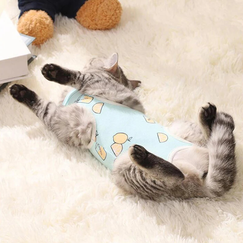 Kitten Recovery Suits Puppy Pet Vest Cat Anti-Licking Surgery Recovery Clothes Breathable Pet Care Jumpsuit Dogs Supplies