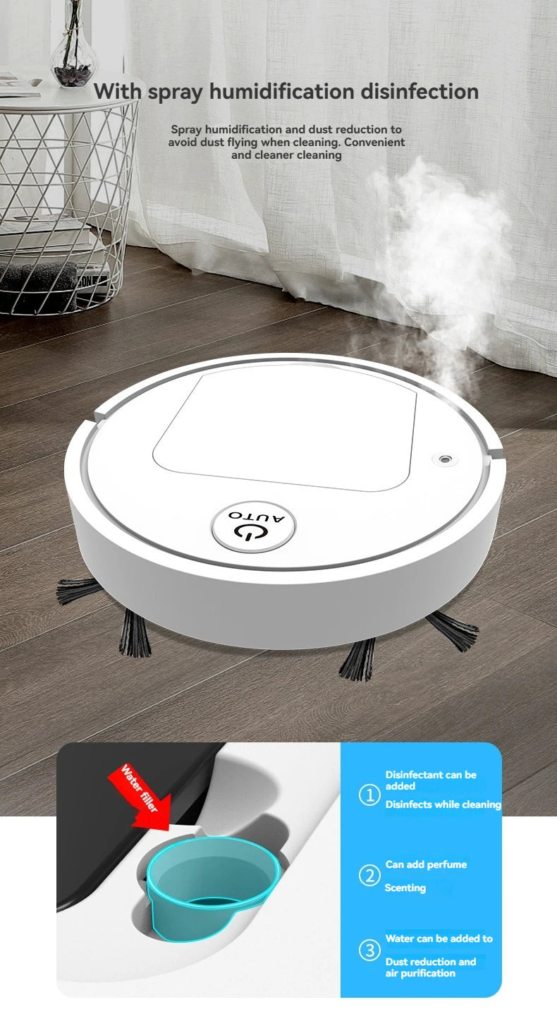 Mopa de succión con pulverizador, humidificación, robot de barrido, desinfección y esterilización, repelente automático de mosquitos móvil